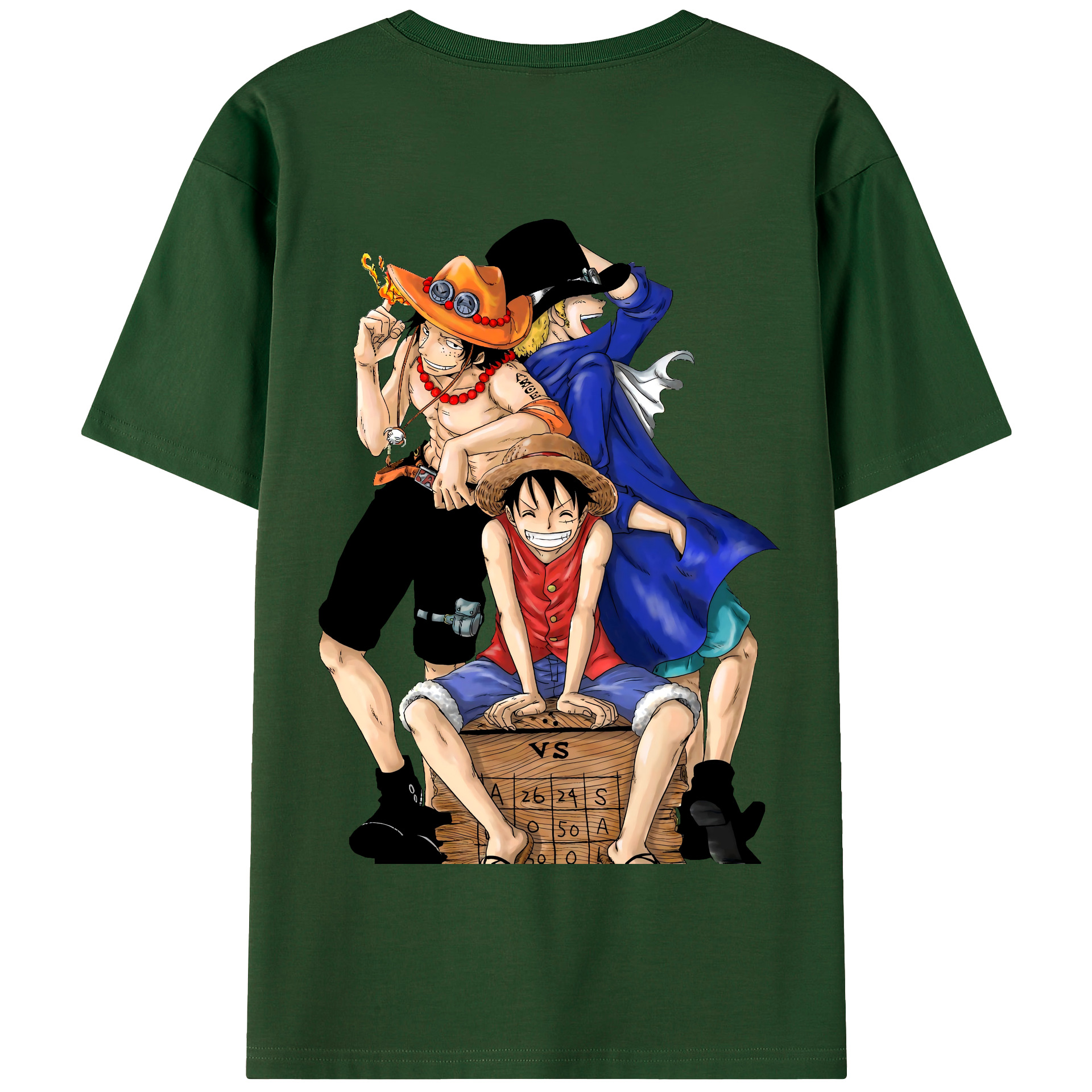 ワンピース モンキー・D・ルフィ ONE PIECE Monkey D. Luffy 綿100％半袖Tシャツ（背面プリント）